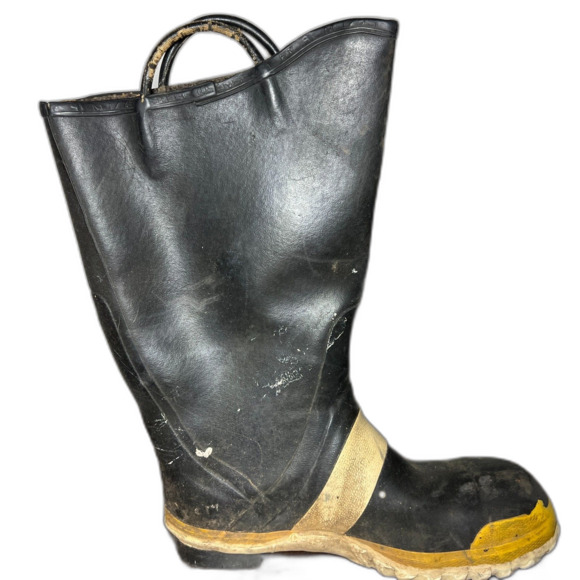 Vintage Servus Firefighter Rubber Turnout Boot (1) Steel Toe - Single Shoe - VTG - Picture 3 of 7